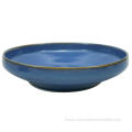 Reactive glazed stoneware dinner set in Starry blue